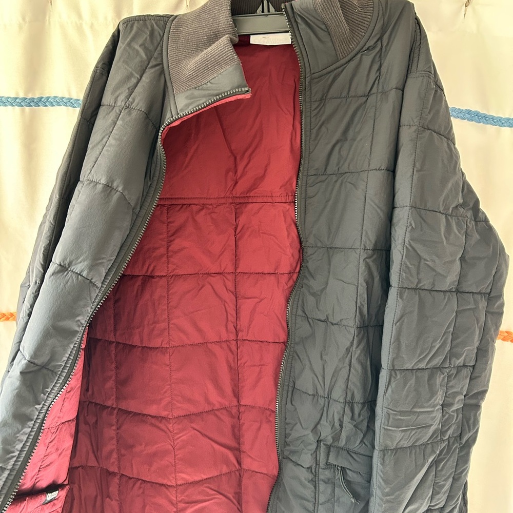 Quilted Jacket, Light Weight, Reversible, Black A… - image 4